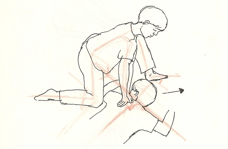 肩甲間部1点目 - 臨床のための基本指圧