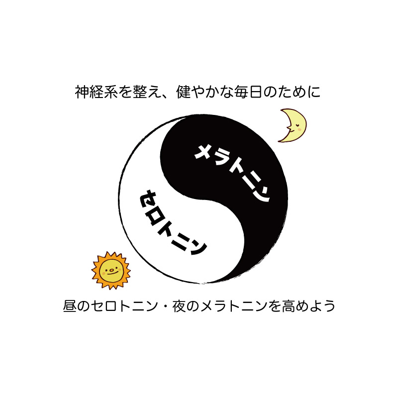 昼のセロトニン 夜のメラトニンを高めよう 神経系を整え 健やかな毎日のために 相模大野 つむぐ指圧治療室 指圧 マインドフルネス瞑想 トークセン